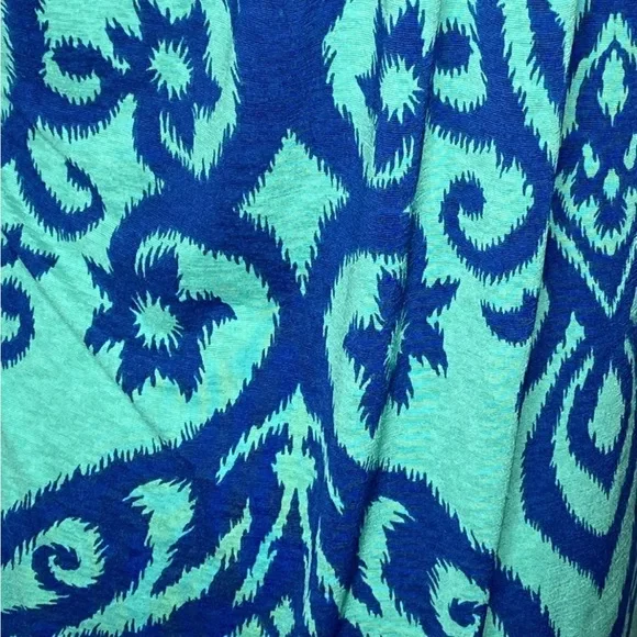 Lily pad Women Tunic Top Blouse Top Blue Teal Size medium 3/4 Sleeve G - Picture 6 of 11